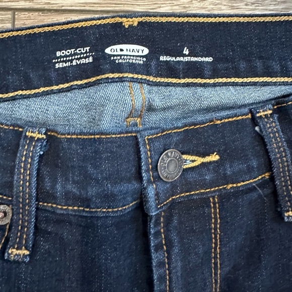 Old Navy Bootcut dark denim SZ 4 Regular Jeans - Picture 2 of 3